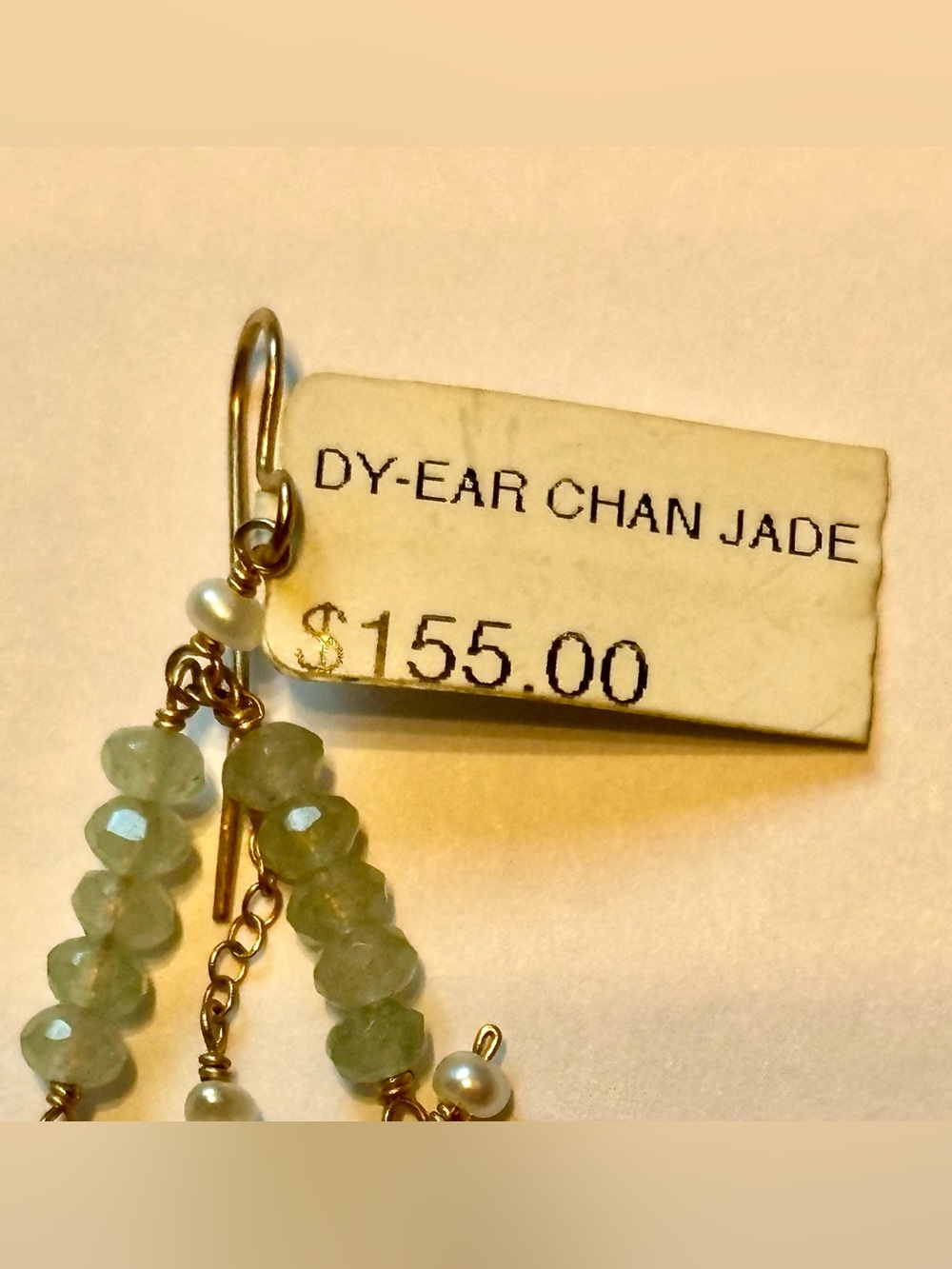 Chan Luu Jade & Freshwater Pearl Chandelier Dangle Earrings NWT $155 - Picture 2 of 2